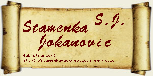 Stamenka Jokanović vizit kartica